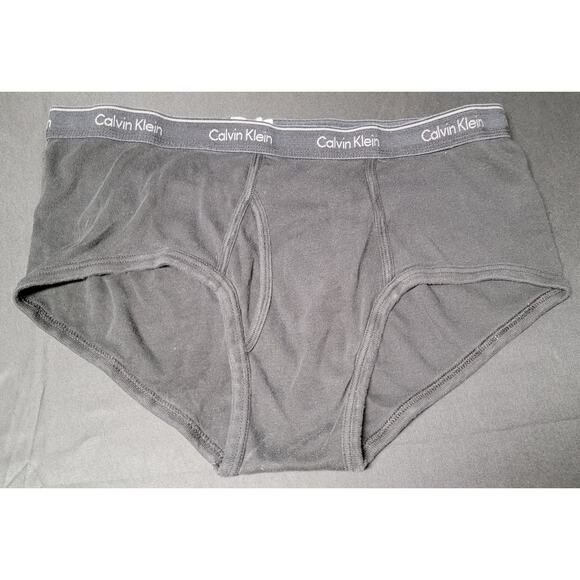 1 Pair Calvin Klein Briefs Black Extra Large - Picture 1 of 7